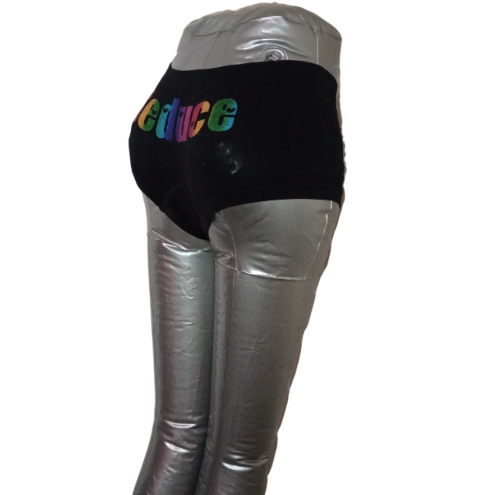 Black Holographic Boy Shorts